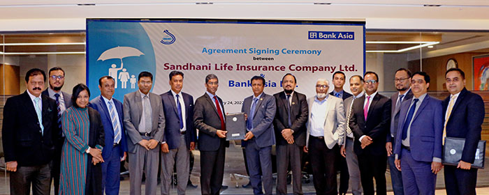 Bank Asia Signed Agreement with Sandhani Life Insurance Company Ltd for Online Premium Collection Through Bank Asia Network