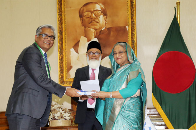 Bank Asia Ltd. donated a cheque of Tk. 1 (One) Crore in favor of Prime Minister’s Relief Fund